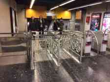 i thought these old gates in the subway were cool, barcelona []